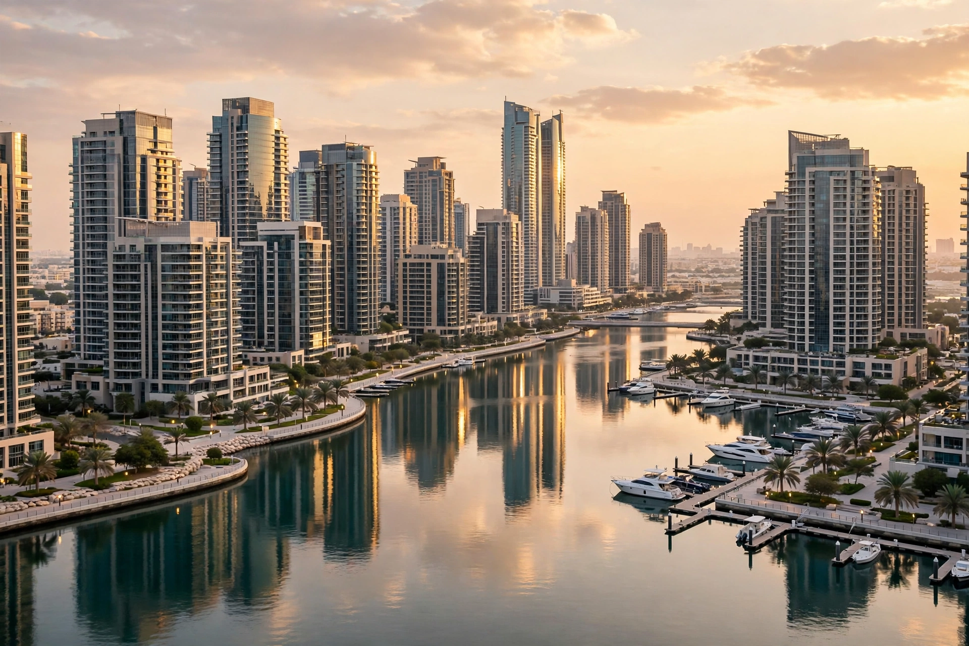 Movers with a truck at high-rise towers on Al Reem Island, Abu Dhabi
