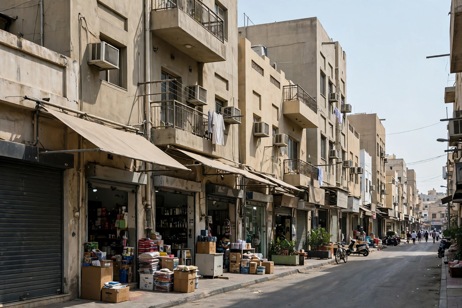 Moving truck on a street in historic Bur Dubai