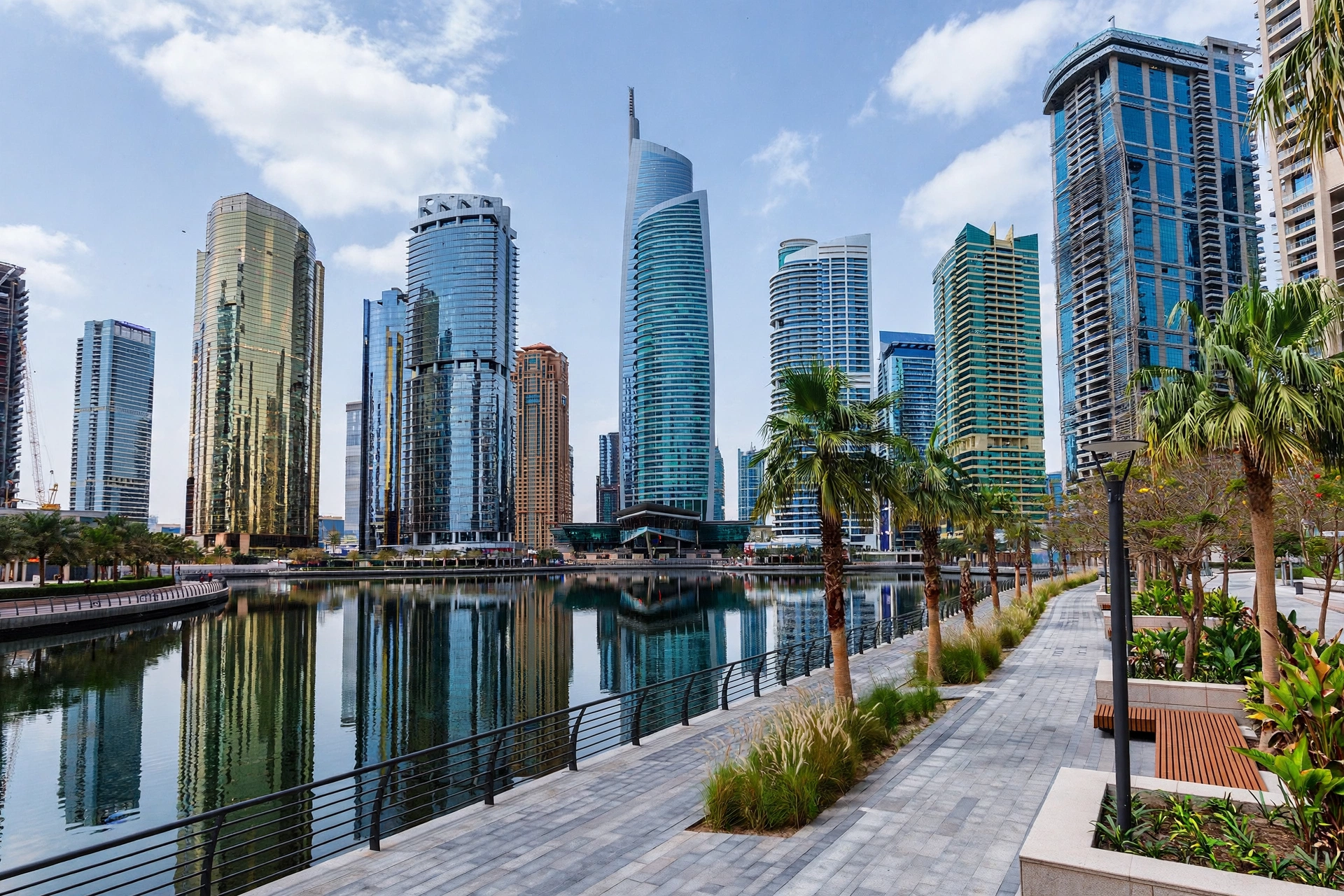 Moving truck parked in a JLT cluster, Dubai